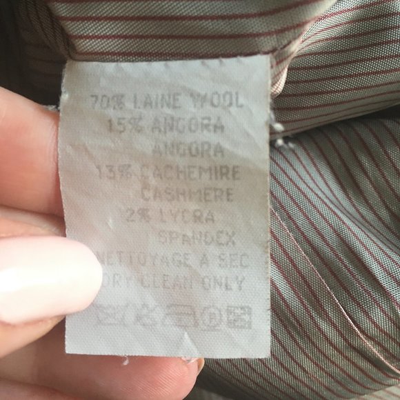 NWOT! Joseph black peacoat, wool cashmere angora (size M / L) double breasted - Picture 7 of 9